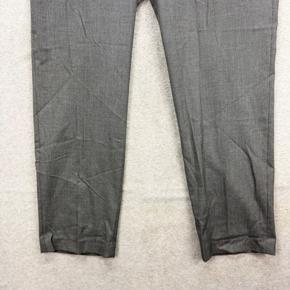Lauren Ralph Lauren Dress Pants Mens 40x32 Grey Micro Check Flat Front Stretch - Picture 9 of 12